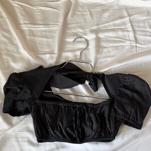 Chic Black Women's Crop Top